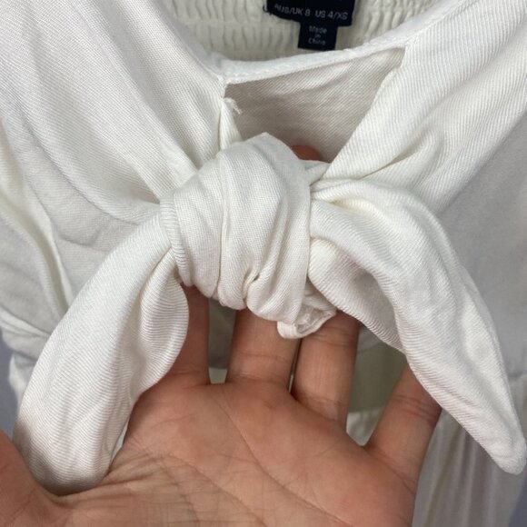 Bardot Revolve Ibiza Cutout Midi Dress In White Solid - Size US 4 - Picture 6 of 13